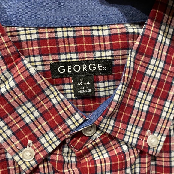 George Men’s Plaid Button-Up - Picture 2 of 2